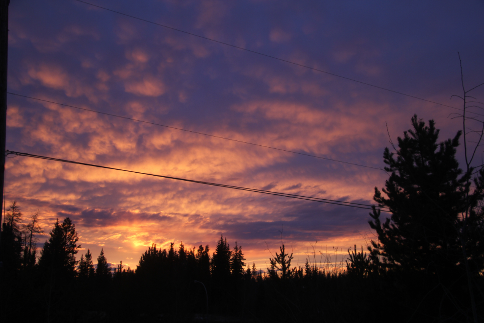 Spectacular sunset near 100 Mile House, BC