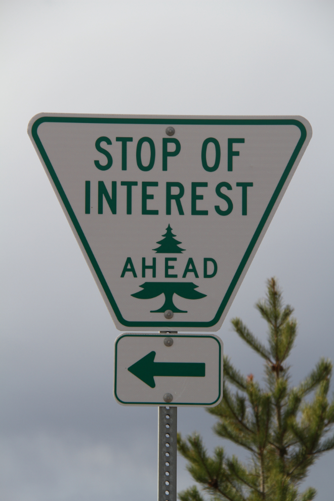 Stop of Interest sign at Begbie Summit on BC Highway 97