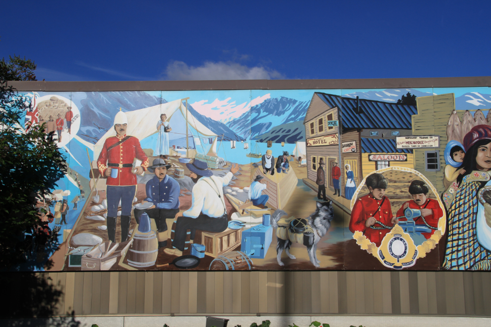 Mural at the Yukon RCMP headquarters in Whitehorse