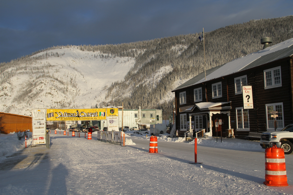 Yukon Quest checkpoint at Dawson City