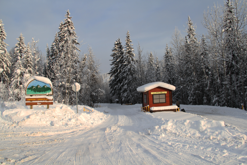 The Yukon River Campground in the winter
