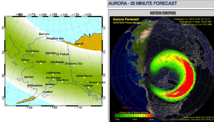 Aurora borealis reports for December 20, 2015
