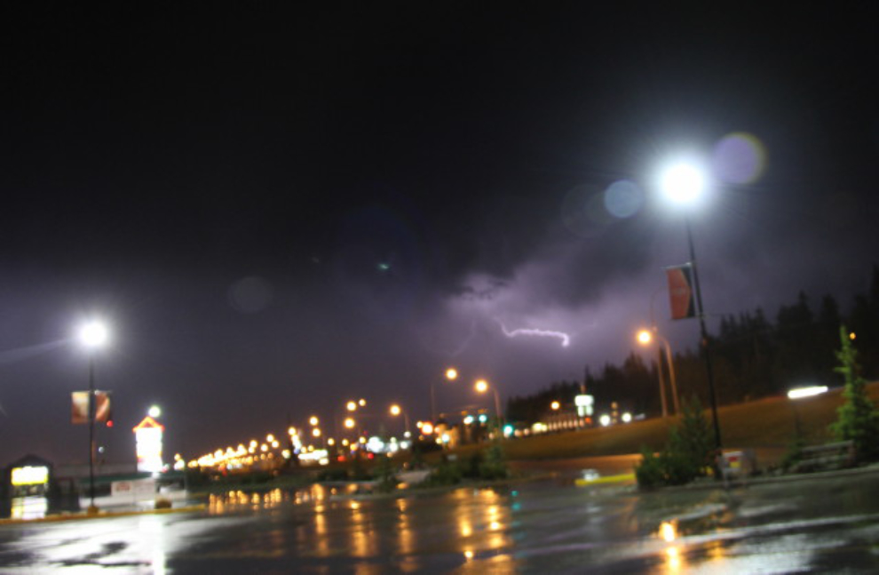 Lightning storm in Hinton
