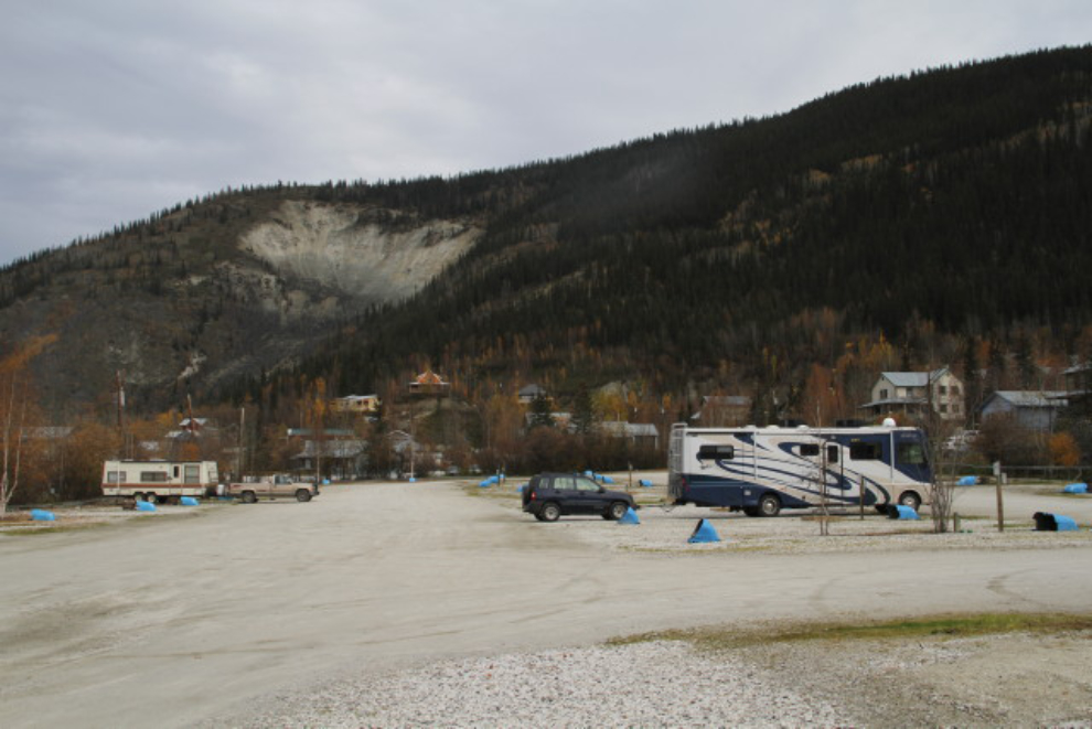 Gold Rush Campground in downtown Dawson City, Yukon