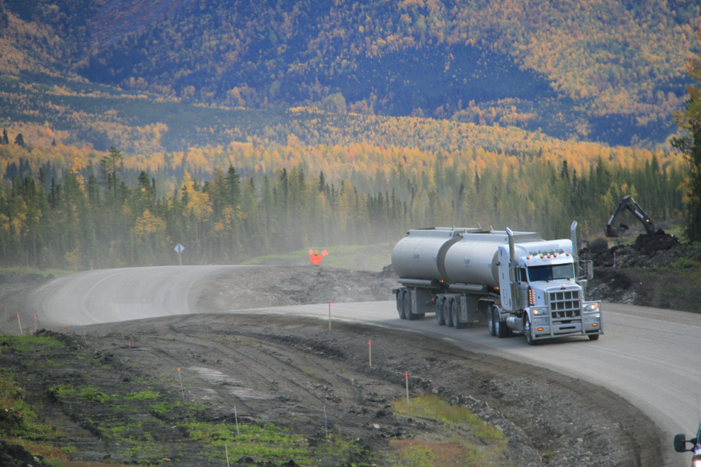 Trucking on the Alaska Highway in BC