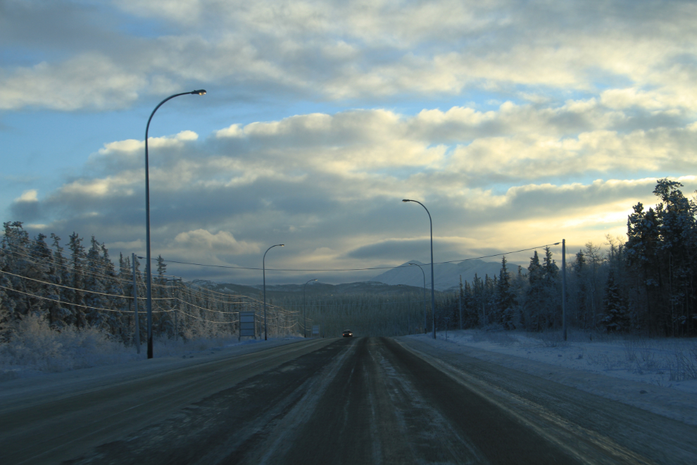 11:11 am on the Alaska Highway on the Winter Solstice