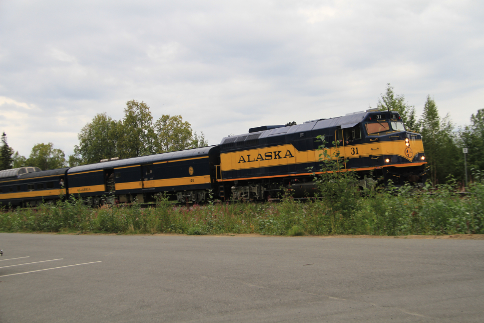 Alaska Railroad train at Talkeetna, Alaska