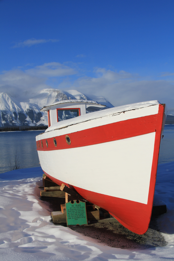 The historic launch Atlinto at Atlin, BC