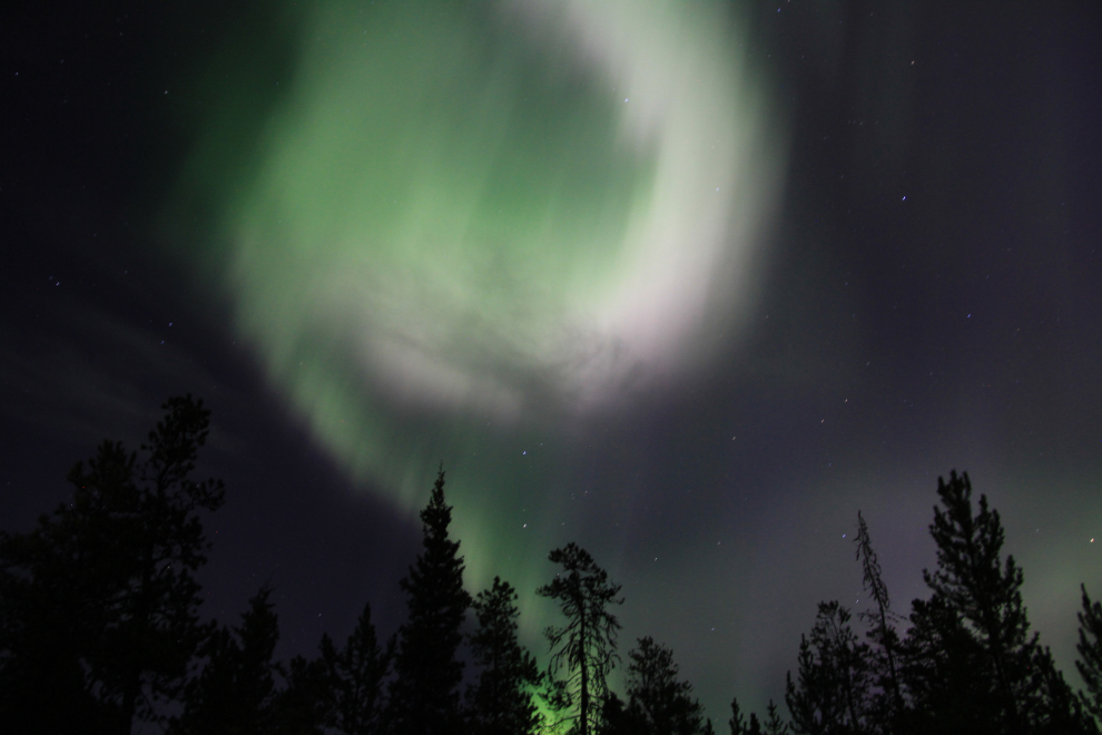 Aurora swirl at Whitehorse, Yukon