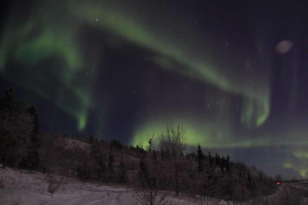 Aurora borealis south of Whitehorse, Yukon