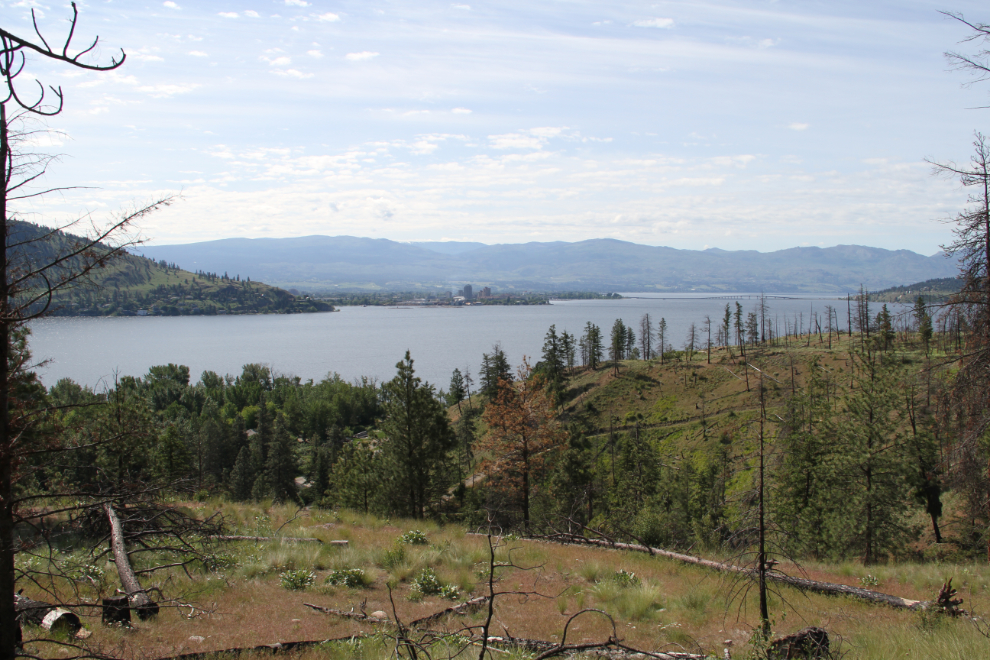 Kelowna from the hiking trails in Bear Creek Provincial Park, BC