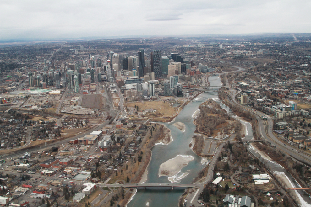 The Bow River and downtown Calgary.