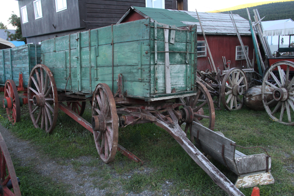 Antique freight wagon at the Clinton Emporium, Clinton, BC