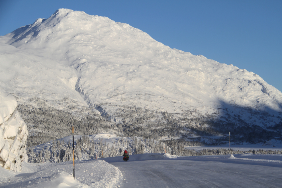 Cycling South Klondike Highway in the winter