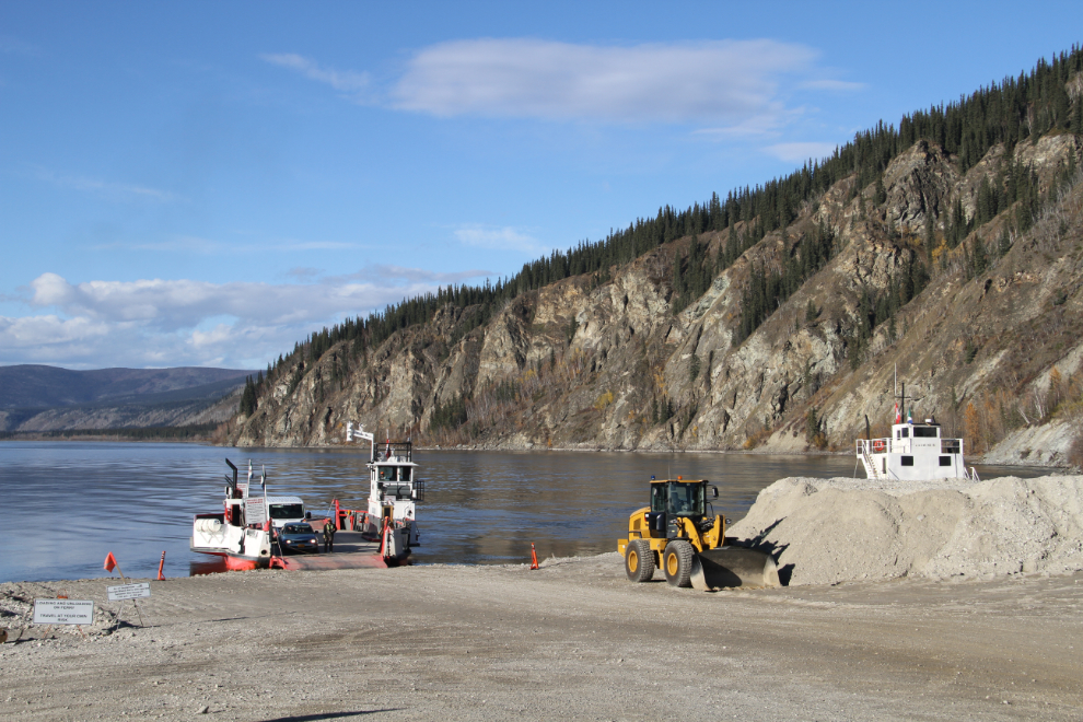 The ferry landing at Dawson City, Yukon