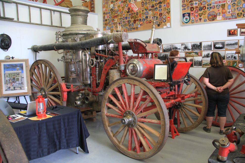Steam fire pumpers at the Dawson City Firefighters Museum, Yukon