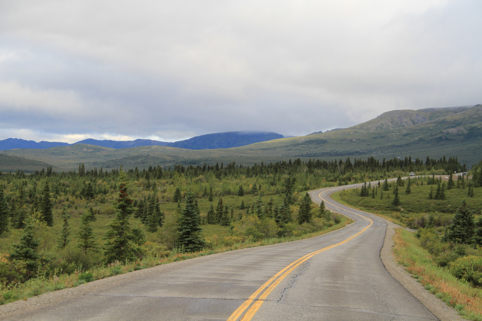 The road into Denali National Park, Alaska
