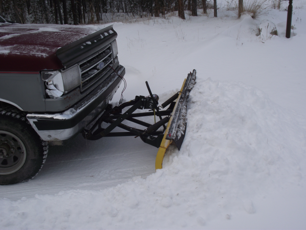 Plowing snow in the Yukon