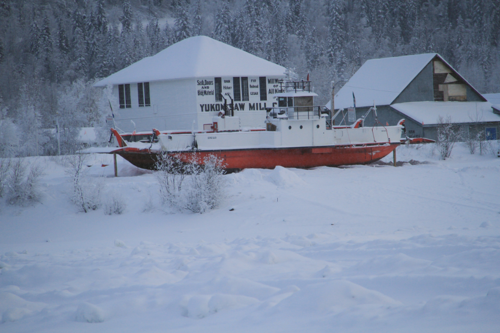 Ferry George Black at Dawson City, Yukon, in the winter
