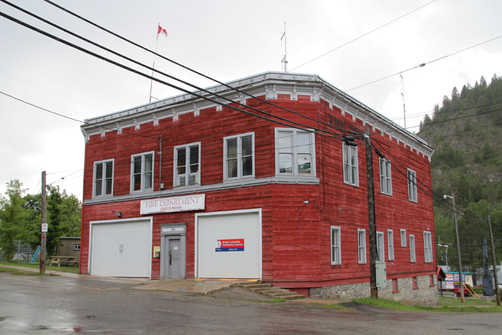 Historic fire hall in Greenwood, BC