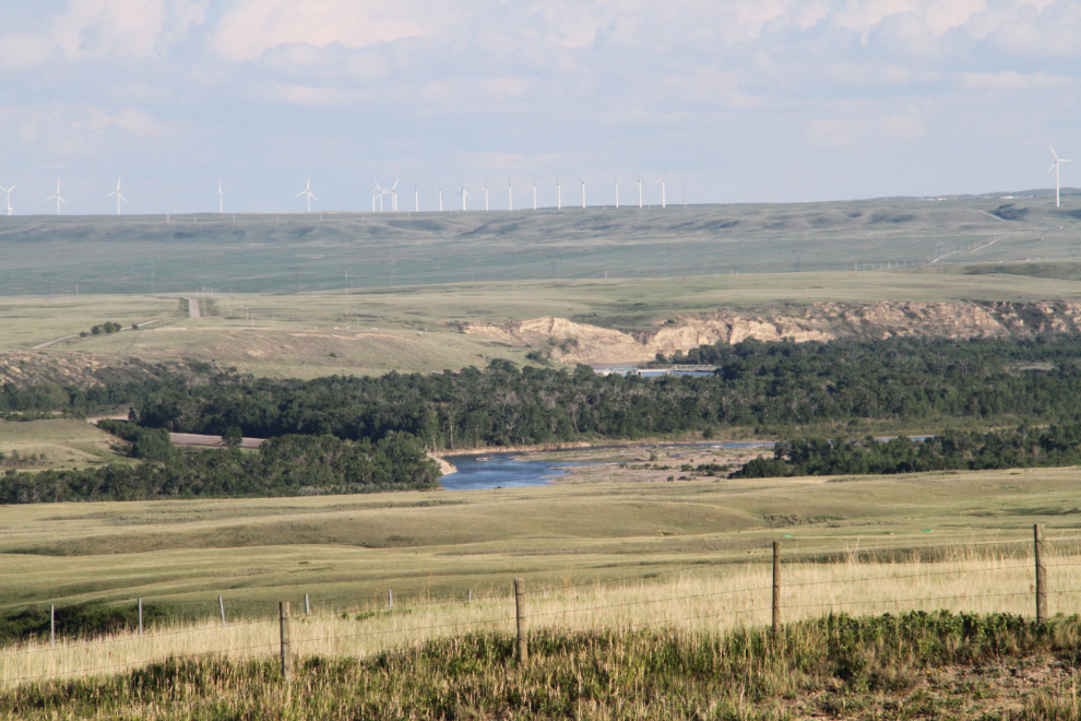 Wind turbines and the Old Man River