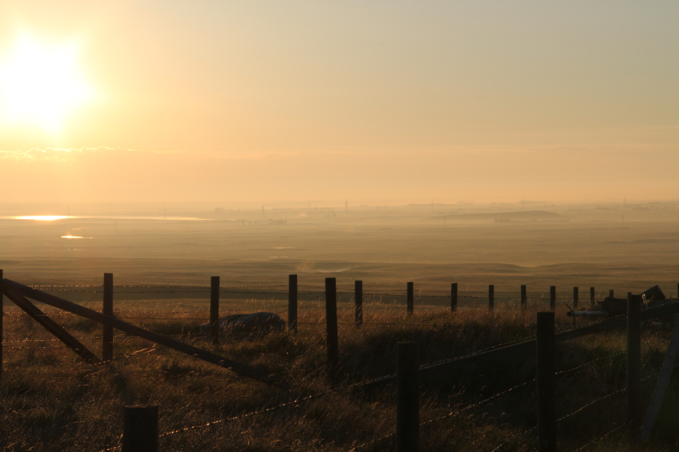 Dawn at Head-Smashed-In Buffalo Jump, Alberta