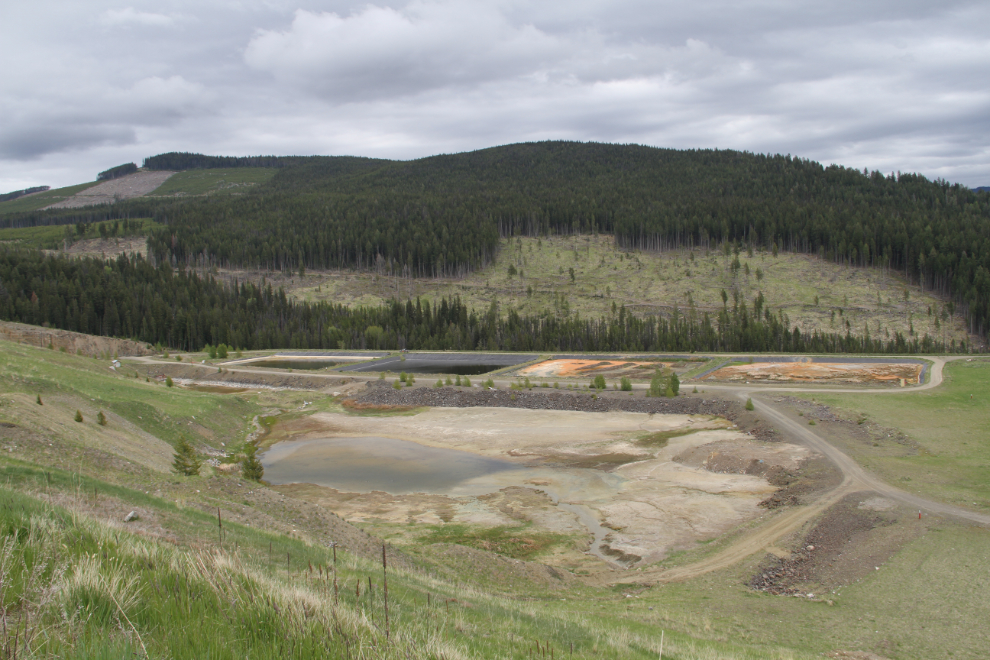 Tailings pond on the Nickel Plate Road at Hedley, BC