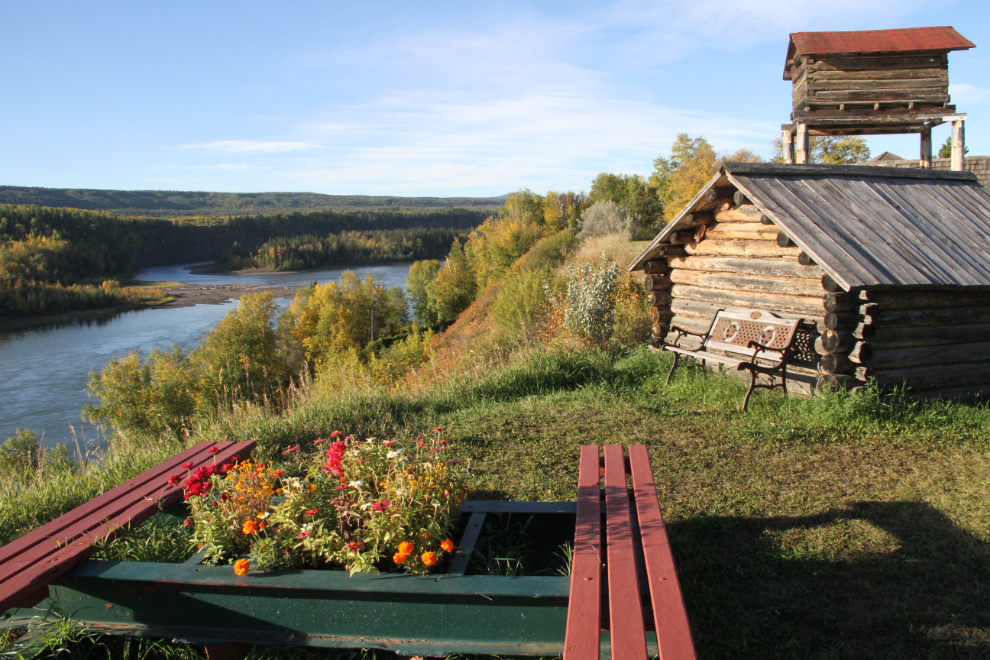 The view over the Peace River from the Hudson's Hope museum