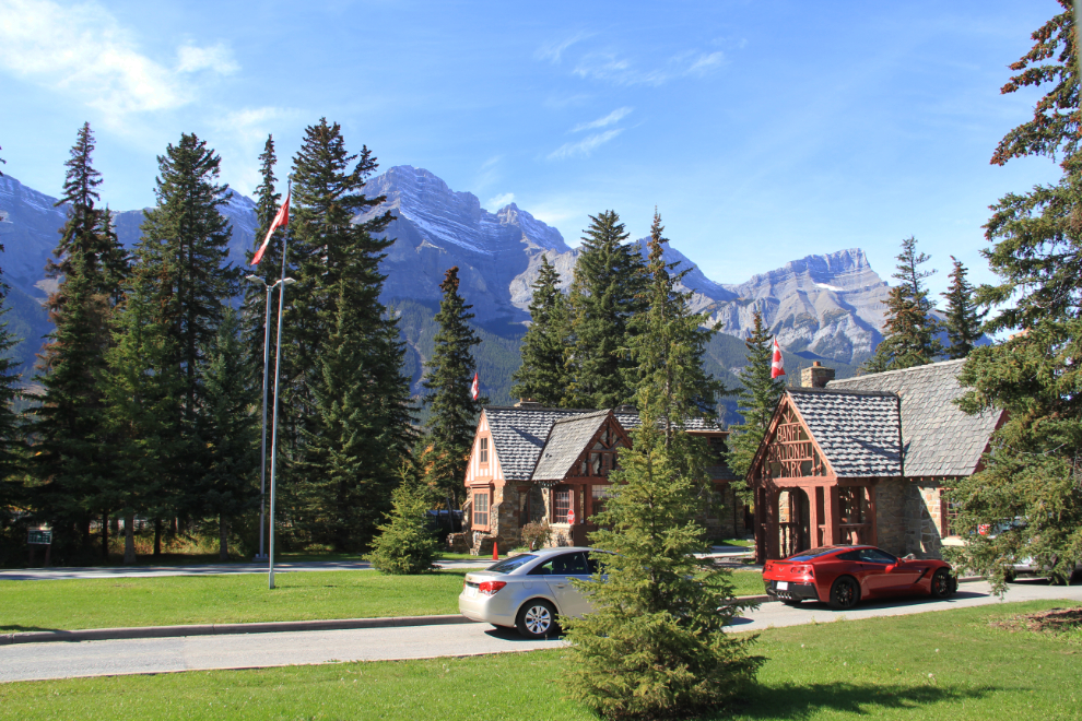 Banff park gate on Highway 1 at Canmore, Alberta