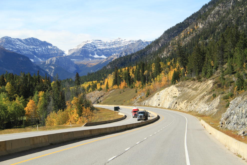 The Trans Canada Highway through the Canadian Rockies