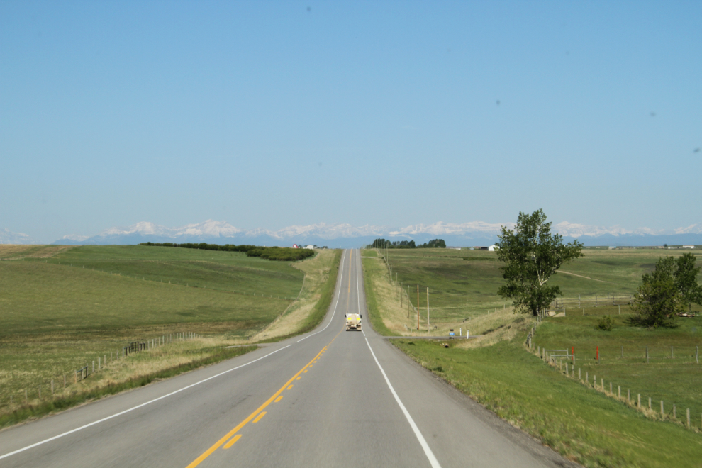 Heading west towards Bar U Ranch on Alberta Highway 540