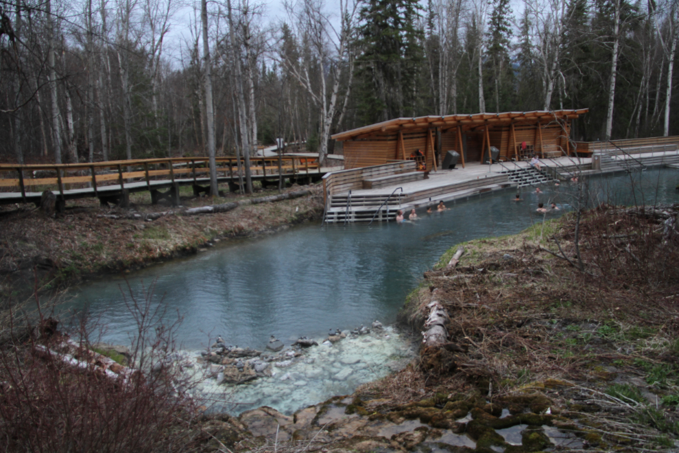 Alpha Pool at Liard River Hot Springs Provincial Park in late April. Photo by Murray Lundberg