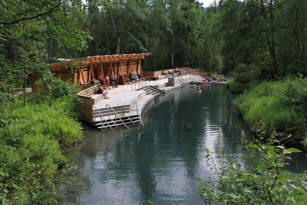 Alpha Pool at Liard River Hot Springs Provincial Park in early July. Photo by Murray Lundberg.