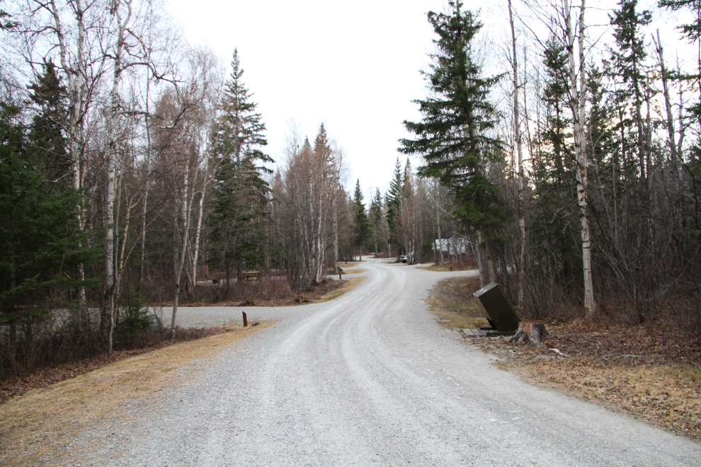 Campground at Liard River Hot Springs Provincial Park in late April. Photo by Murray Lundberg.