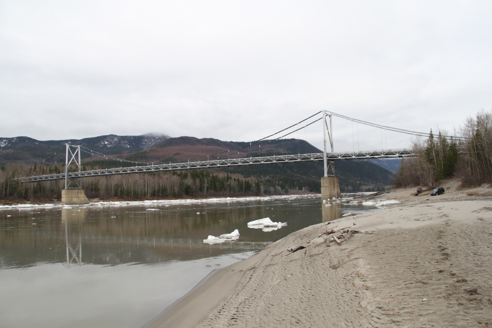 Liard River Bridge, the last remaining suspension bridge on the Alaska Highway.