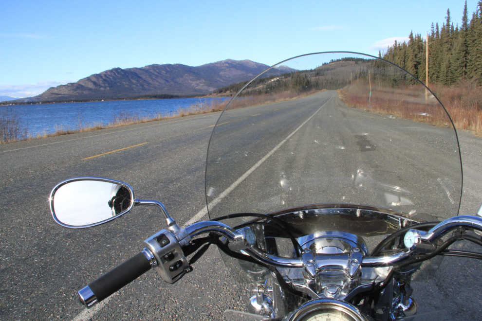 Alaska Highway by motorcycle in the Fall