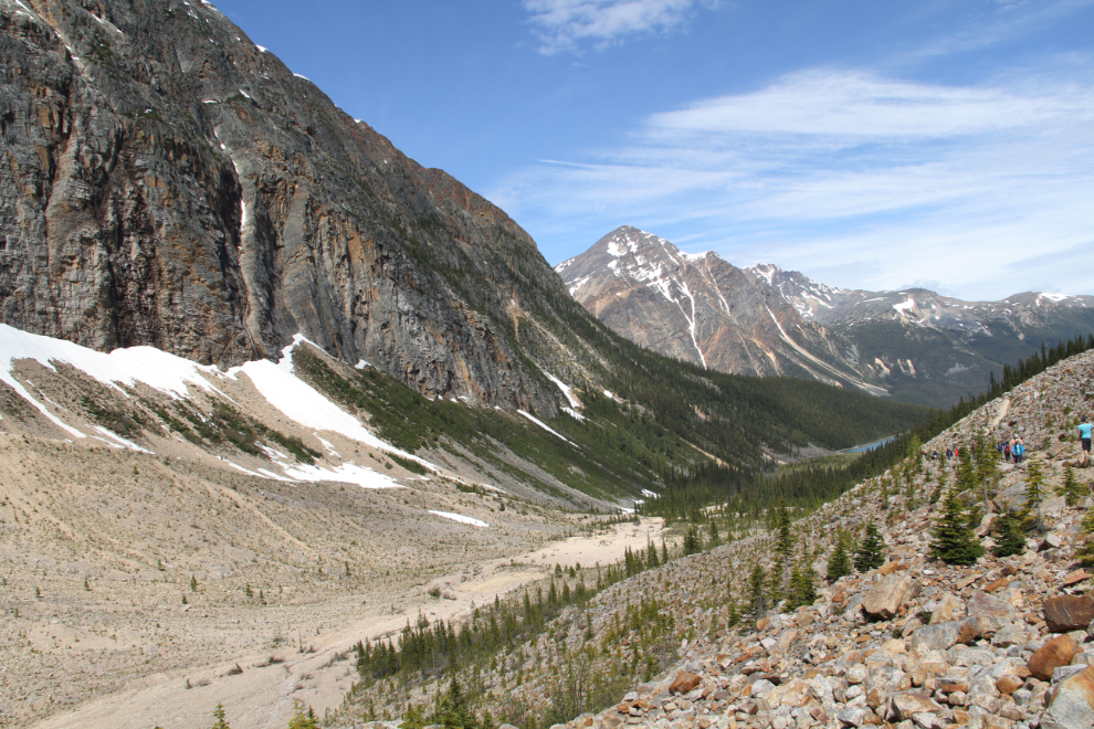 The valley below Mount Edith Cavell
