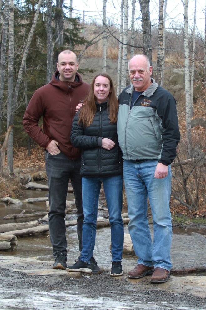 Murray Lundberg and his kids at Big Hill Springs Provincial Park