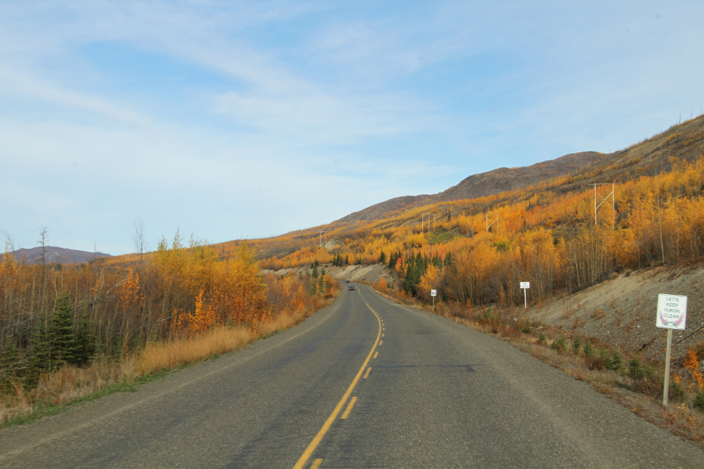 The North Klondike Highway in the Fox Lake Burn