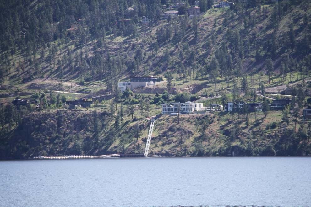 Huge homes along Okanagan Lake, BC