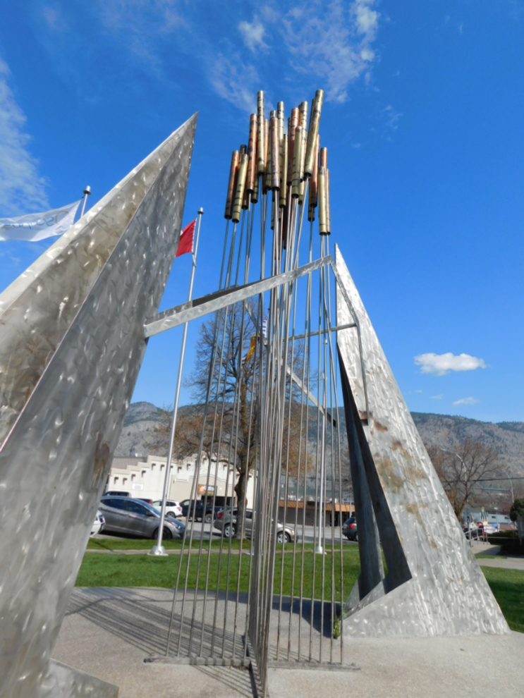 Wind chime sculpture at Osoyoos City Hall, BC