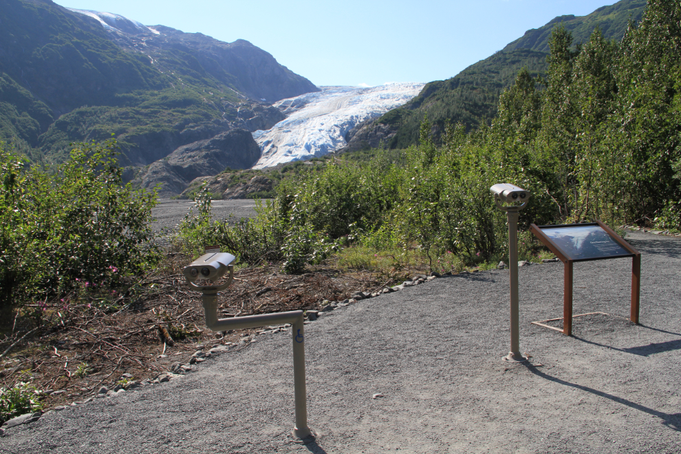 Spotting scopes on the Glacier View Trail at Exit Glacier, Seward, Alaska