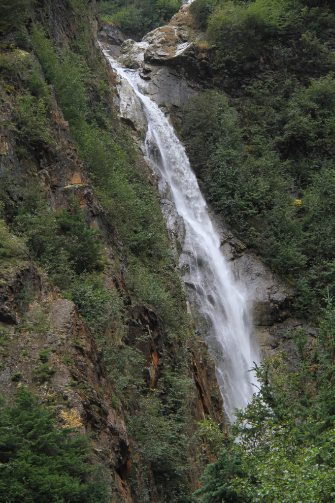 One of the waterfalls at Twin Falls Recreation Site, Smithers, BC 