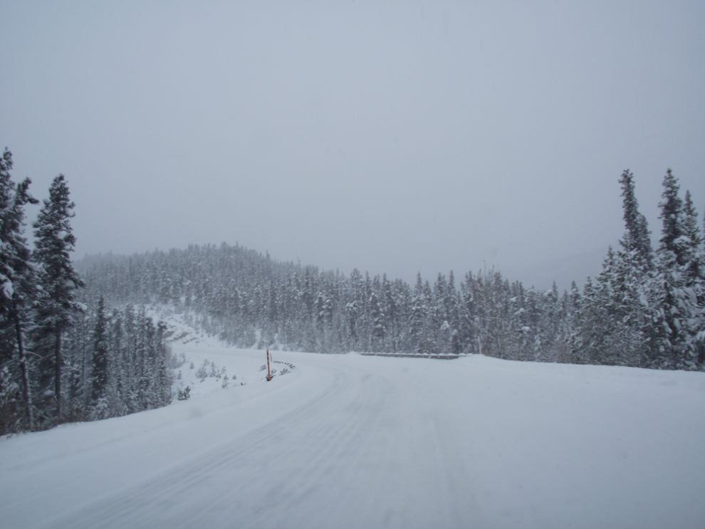 A winter wonderland on the snowy South Klondike Highway