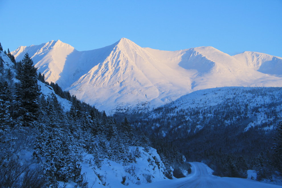  A winter evening on the South Klondike Highway