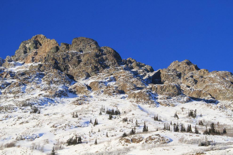 Dail Peak, at the BC/Yukon border, in January
