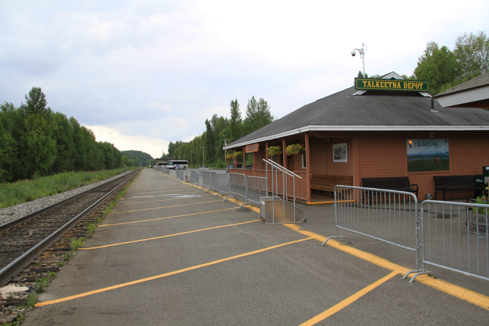 Alaska Railroad station at Talkeetna, Alaska