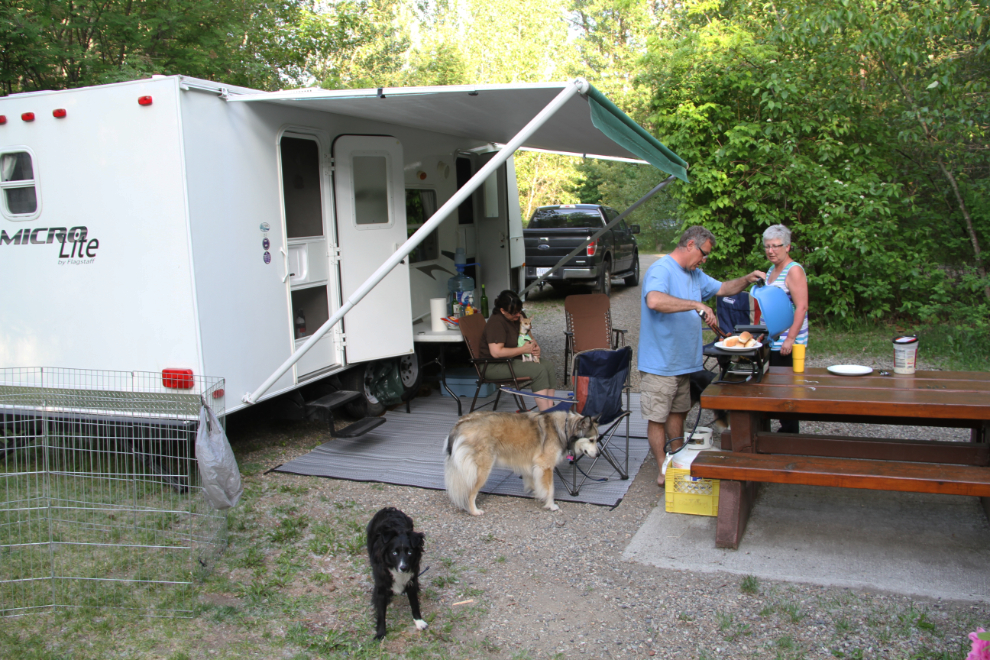 Family time at Bear Creek Provincial Park, BC