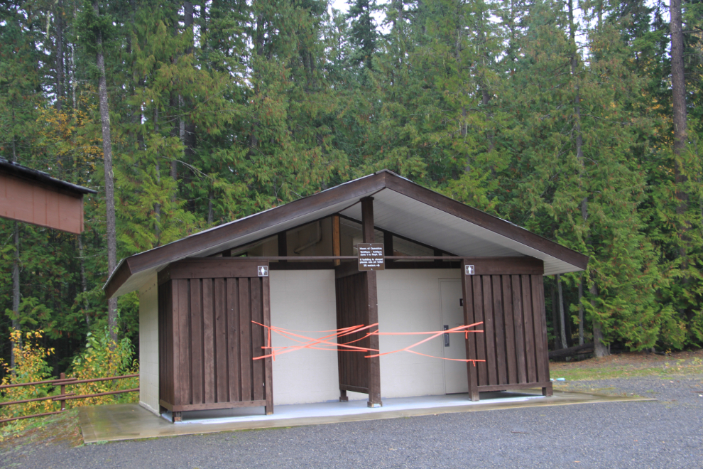 Bathrooms at Spahats Falls, Wells Gray Provincial Park, BC