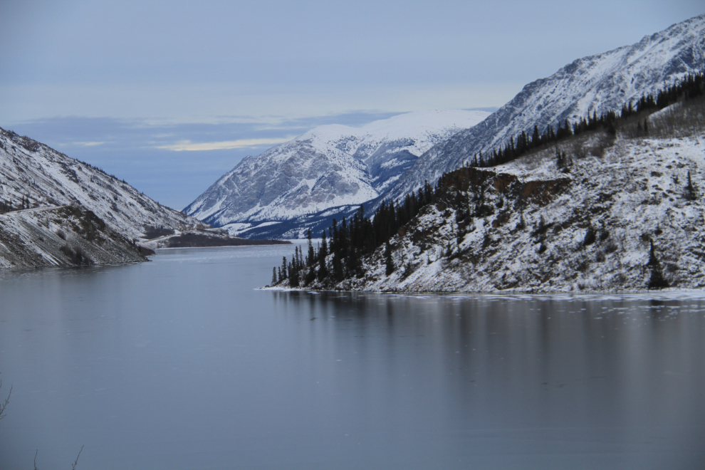 Smooth ice on Windy Arm, Yukon